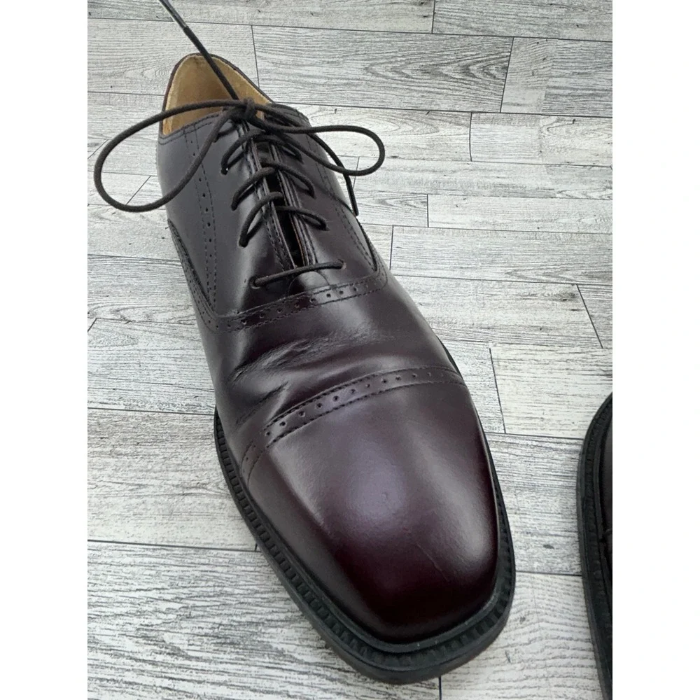 Rockport Mens APM1141E Leather Dress Shoes Oxfords Burgundy Size‎ 9M